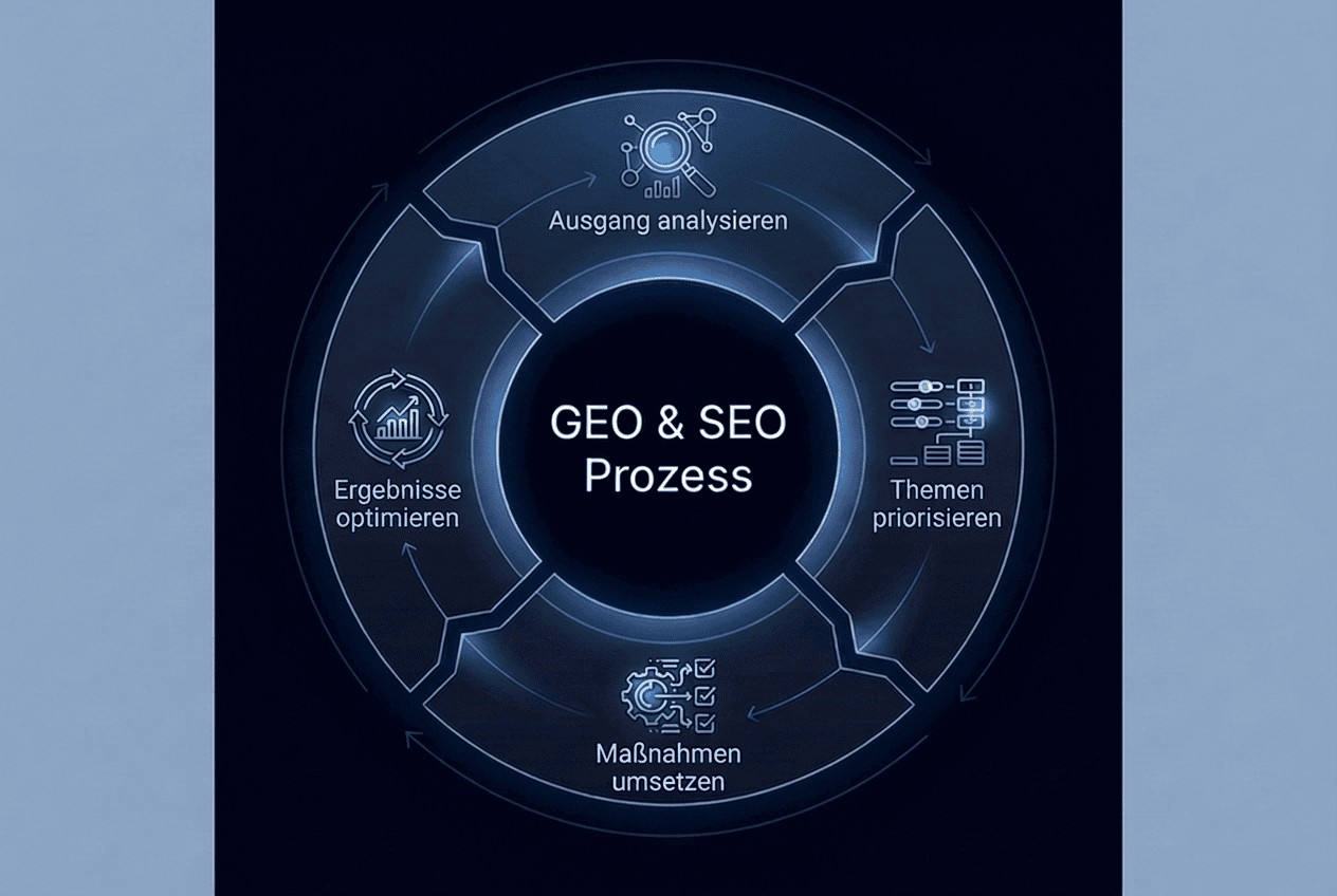 Unser GEO & SEO Prozess als Infografik